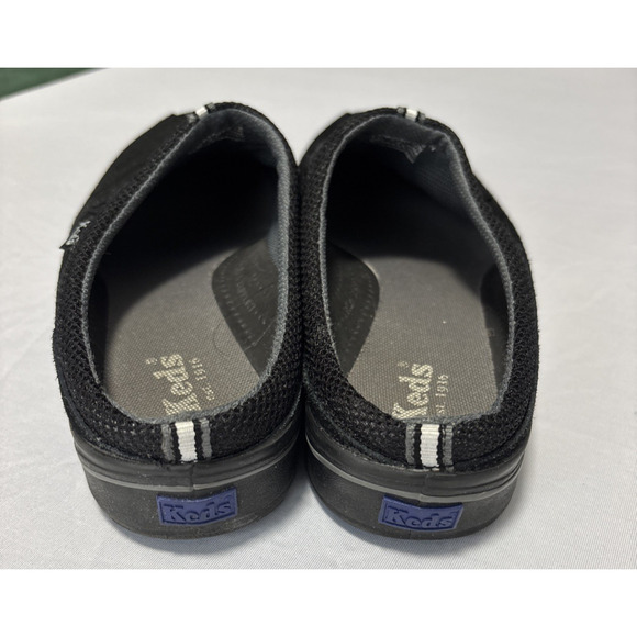 Keds Women's 8 Black Slip On Mule Shoes Clogs Arch Support Basic Staple Neutral - Picture 4 of 7